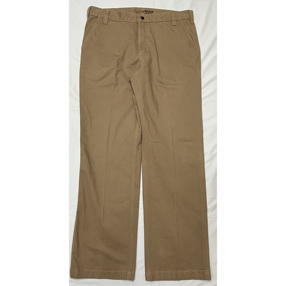 Carhartt Twill Utility Work Pant Mens 36x32 Relaxed Fit Desert Khaki B0095-M